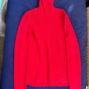 Women's Red Turtleneck Sweater